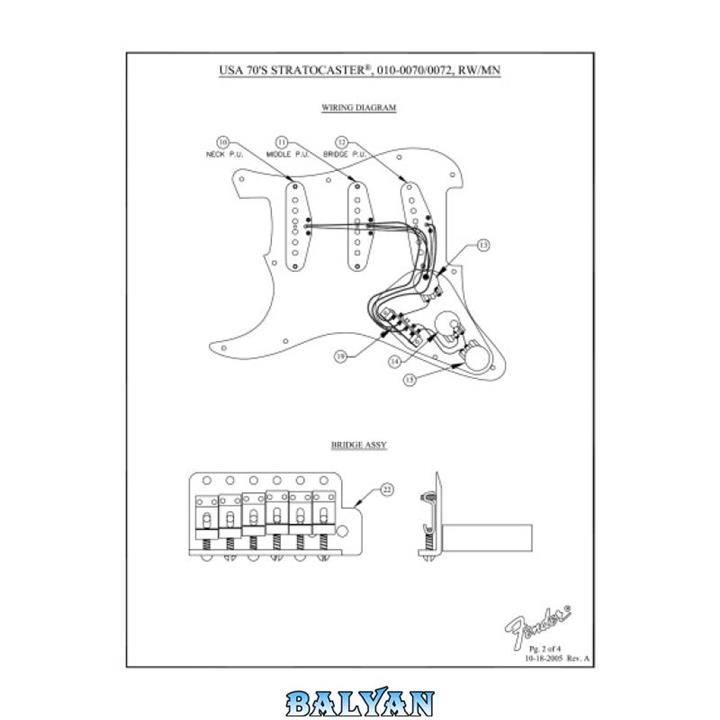 دانلود کتاب Fender Guitar Stratocaster Wiring Diagram